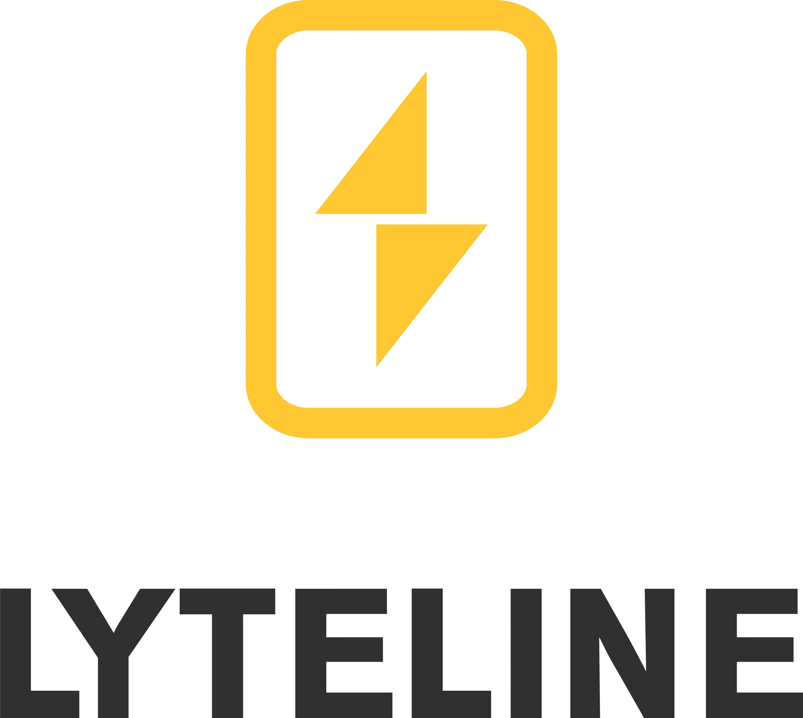 a yellow and black logo for a company
