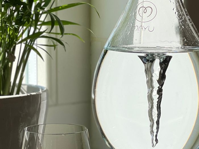 Water in a glass jar