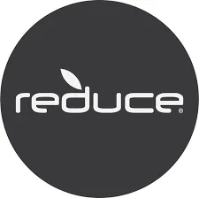a black and white photo of a reducce logo